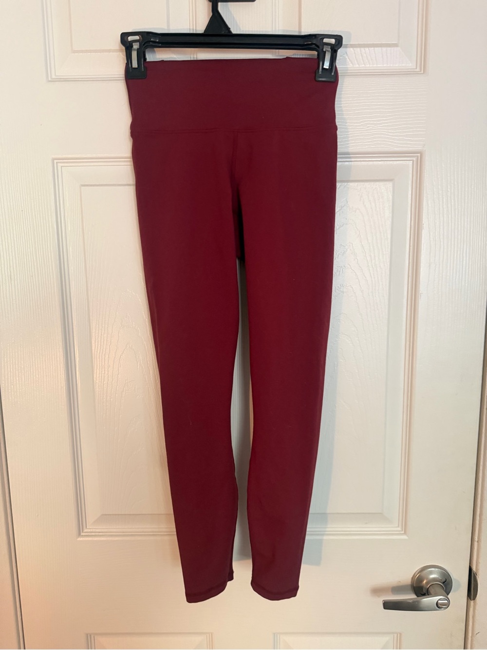 Fabletics Burgundy High-Waist Leggings